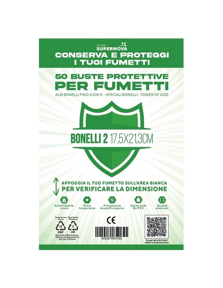 50 BUSTE PROTETTIVE BONELLI 2 (17,5 X 21,3)