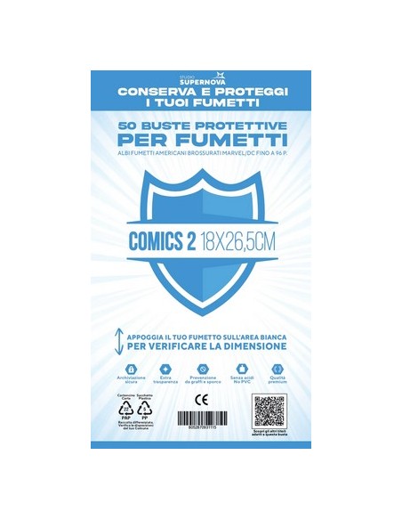 50 BUSTE PROTETTIVE COMICS 2 (18 X 26,5)