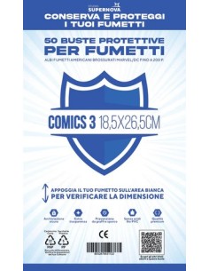 50 BUSTE PROTETTIVE COMICS 3 (18,5 X 26,5)