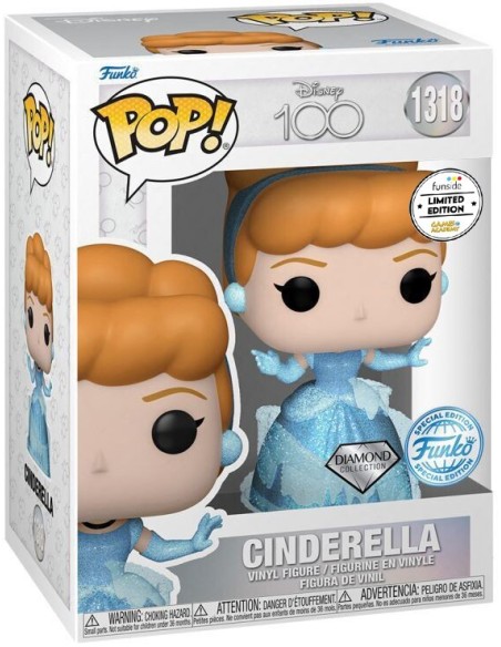 DISNEY: 100TH ANNIVERSARY - CINDERELLA (DGLT) - GAMES ACADEMY EXCLUSIVE - POP 1318