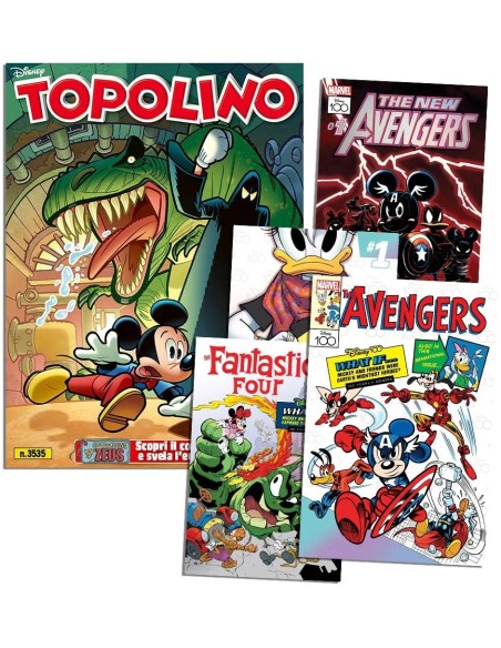 TOPOLINO 3535 + LITOGRAFIE MARVEL 5, 6, 7, 8 (di 12)