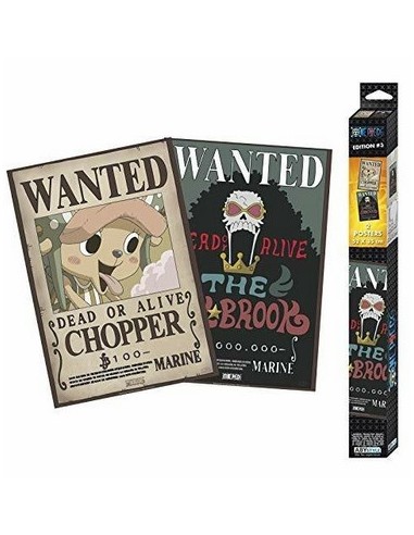 ONE PIECE WANTED BROOK&CHOPPER POSTER SET 2 PZ.