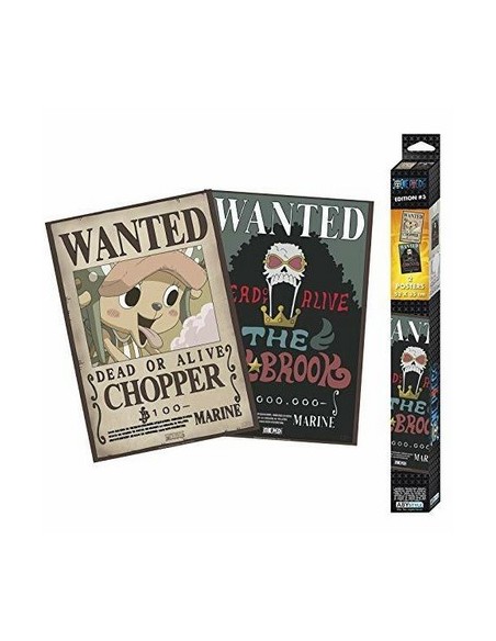ONE PIECE WANTED BROOK&CHOPPER POSTER SET 2 PZ.