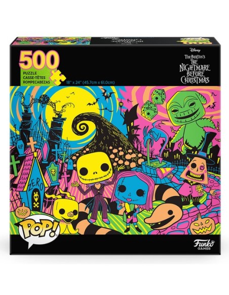 THE NIGHTMARE BEFORE CHRISTMAS BLACKLIGHT - POP FUNKO PUZZLE - SCENE (500PZ)