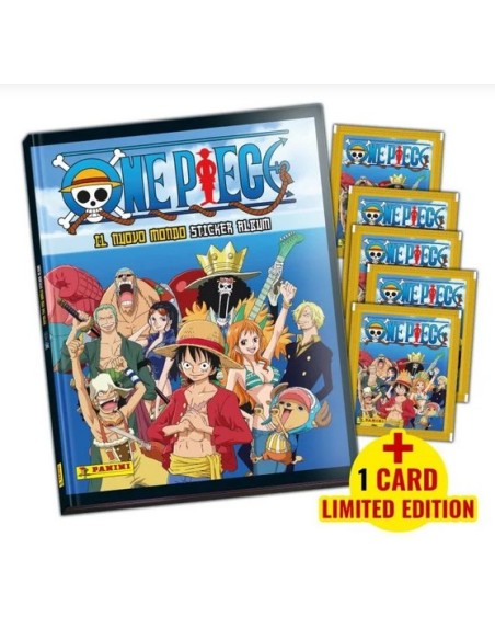 ONE PIECE IL NUOVO MONDO STICKER & TRADING CARD COLLECTION - SPECIAL PACK - (contiene ALBUM CARTONATO + 5 BUSTINE + 1 LIMITED CA