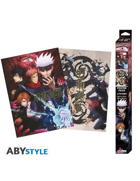 JUJUTSU KAISEN SET 2 CHIBI POSTER - GRUPPO E SCUOLE