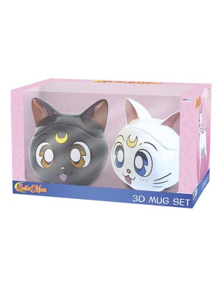 SAILOR MOON GIFT SET 3D MUGS LUNA E ARTEMIS