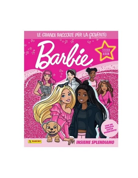 BARBIE INSIEME SPLENDIAMO STICKER ALBUM STARTER PACK - contiene 1 ALBUM + 2 BUSTINE