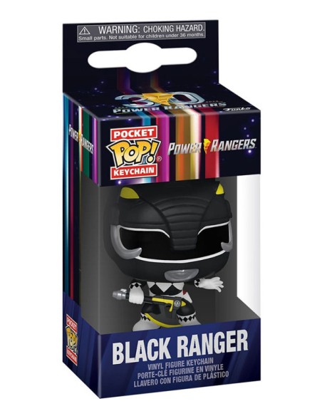 POWER RANGERS: 30TH ANNIVERSARY - BLACK RANGER - POCKET POP KEYCHAIN