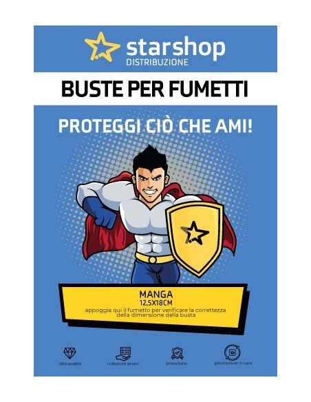 BUSTE STAR SHOP FUMETTI MANGA (12,5x18+4,5)
