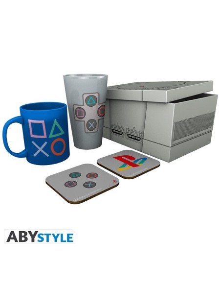 PLAYSTATION PACK GLASS XXL - (contiene Bicchiere XXL, Tazza, 2 Sottobicchieri)