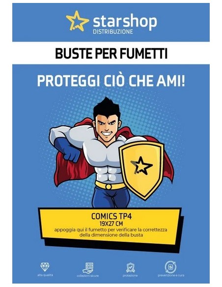 BUSTE STAR SHOP PER FUMETTI COMICS TP4 (19x27+4,5)