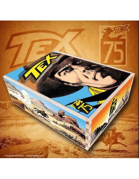 TEX 75 COFANETTO - (contiene Tex 755 Variant, Tex Magazine 75°, Francobollo Tex 75, Shopper esclusiva Tex 75)