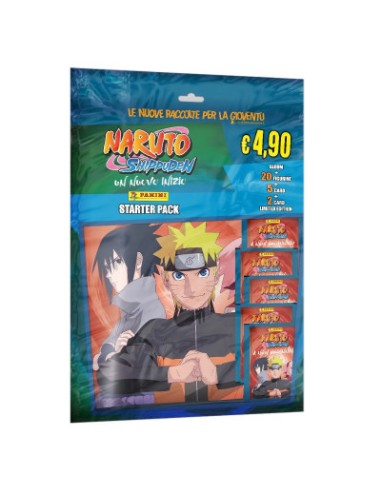 NARUTO SHIPPUDEN UN NUOVO INIZIO STARTER PACK - contiene 1 ALBUM + 5 BUSTINE