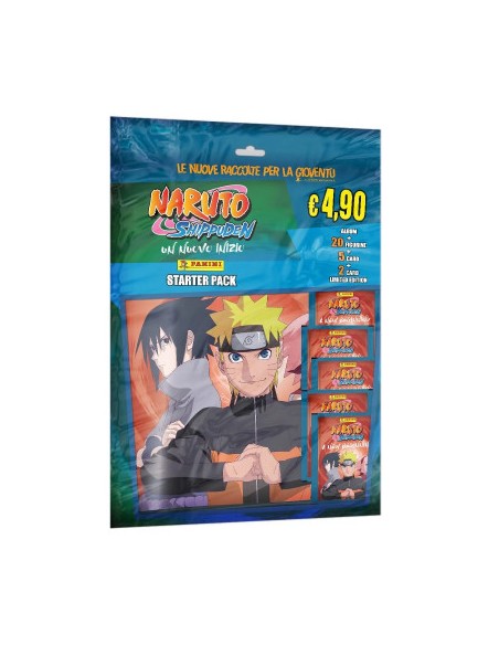 NARUTO SHIPPUDEN UN NUOVO INIZIO STARTER PACK - contiene 1 ALBUM + 5 BUSTINE