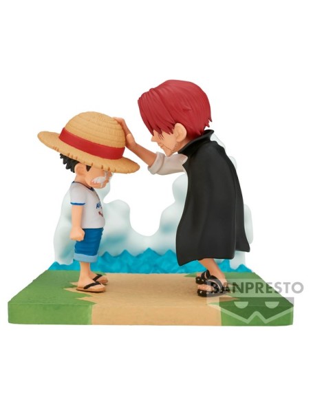 ONE PIECE - WORLD COLLECTABLE FIGURE - LOG STORIES - MONKEY D. LUFFY & SHANKS - STATUA