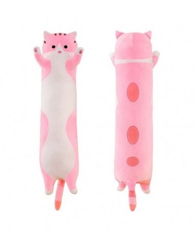 PELOUCHE GATTO CILINDRICO ROSA 50CM