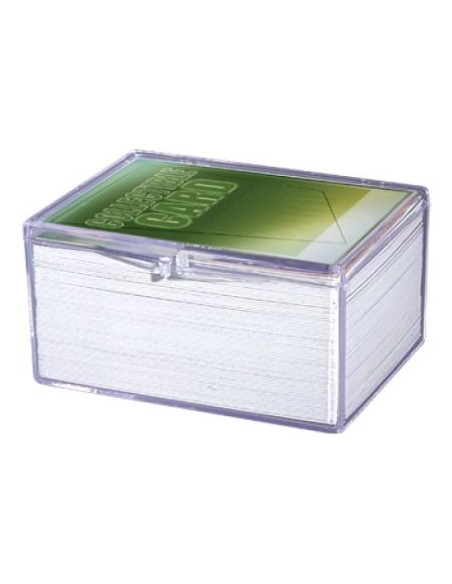 HINGED CLEAR BOX - SCATOLA TRASPARENTE CON CERNIERA 100 CARDS
