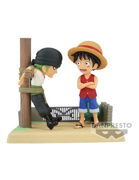 ONE PIECE - WORLD COLLECTABLE FIGURE - LOG STORIES - MONKEY D. LUFFY & RORONOA ZORO
