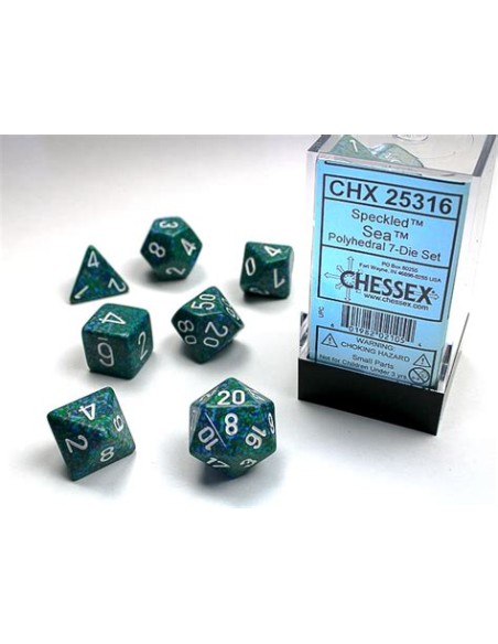SET 7 DADI POLIEDRICI PUNTINATI - SEA