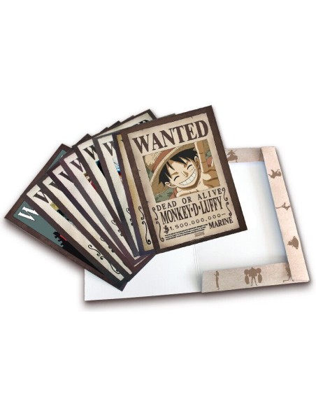 ONE PIECE - PORTFOLIO 9 POSTERS (21X29,7) - WANTED LUFFY CREW WANO
