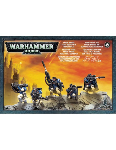 SPACE MARINE SCOUT SQUAD WITH SNIPER RIFLES - WARHAMMER 40.000