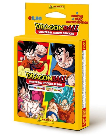 DRAGON BALL UNIVERSAL STICKER COLLECTION ECOBLISTER - (contiene: 5 bustine + 1 Card Limited Edition random)