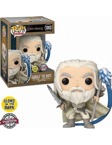 LORD OF THE RINGS - GANDALF THE WHITE WITH SWORD & STAFF - GLOWS IN THE DARK SPECIAL EDITION - POP 1203