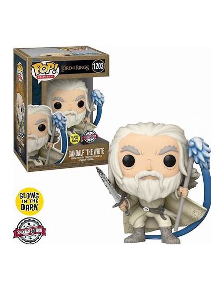 LORD OF THE RINGS - GANDALF THE WHITE WITH SWORD & STAFF - GLOWS IN THE DARK SPECIAL EDITION - POP 1203