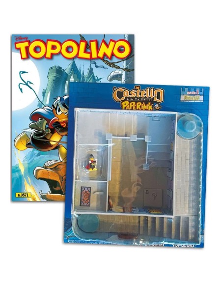 TOPOLINO 3571 PRIMA USCITA CASTELLO DI PAPERINIK SALONE PRINCIPALE CON CAMMINAMENTO ESTERNO + FIGURINE PAPERINIK