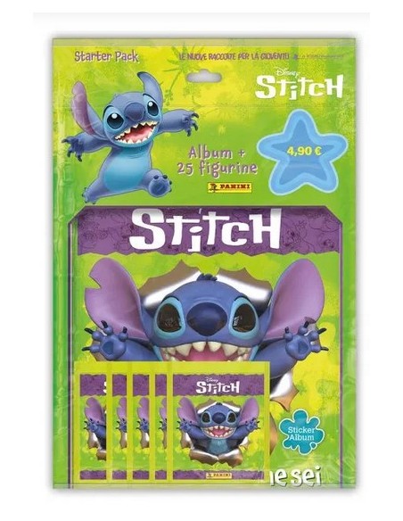 STITCH STICKER ALBUM - STARTER PACK - (contiene ALBUM + 5 BUSTINE)
