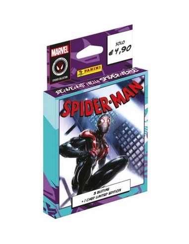 SPIDER-MAN BENVENUTI NELLO SPIDER-VERSE ECOBLISTER - contiene 5 bustine + 1 card limited