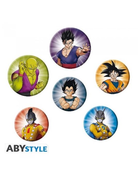 DRAGON BALL: SUPER HERO- 6-PACK BADGES - CHARACTERS