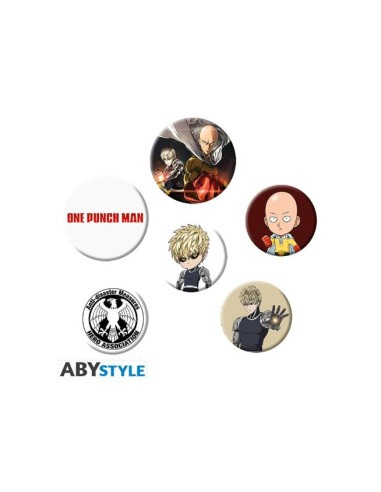 ONE-PUNCH MAN - 6-PACK BADGES - SAITAMA & GENOS