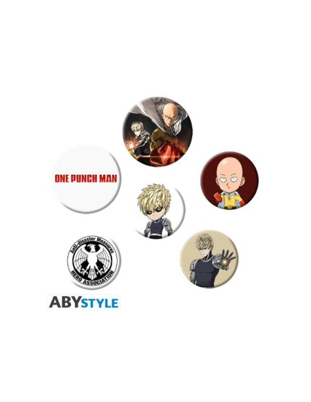 ONE-PUNCH MAN - 6-PACK BADGES - SAITAMA & GENOS
