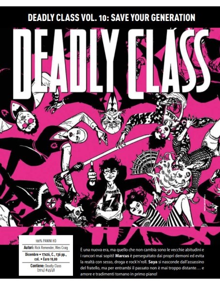 DEADLY CLASS 10 SAVE YOUR GENERATION - PANINI COMICS 100% HD