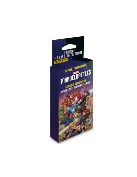 MARVEL BATTLES TRADING CARD ECOBLISTER - (contiene 3 bustine + 1 Card Limited Edition)