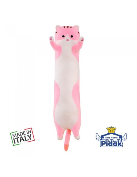 PELOUCHE GATTO CILINDRICO ROSA 90CM