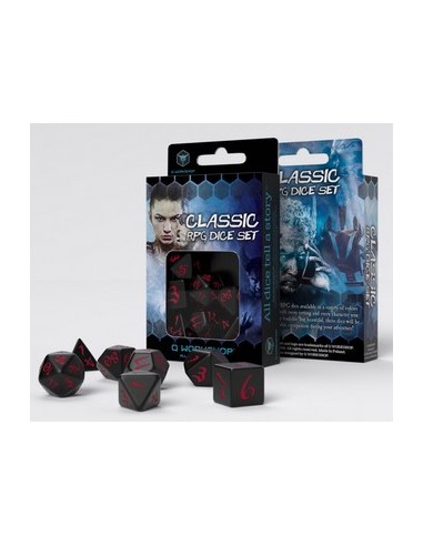 SET 7 DADI CLASSICI BLACK RED
