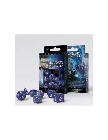 SET 7 DADI CLASSICI COBALT WHITE