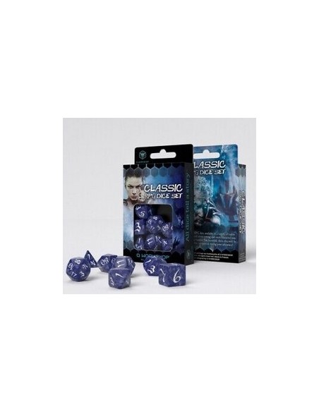 SET 7 DADI CLASSICI COBALT WHITE