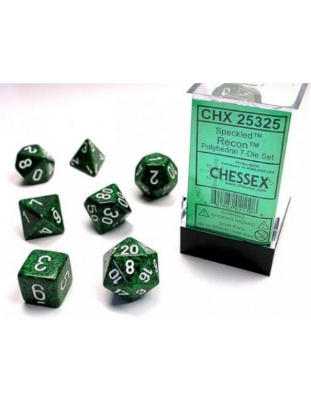 SET 7 DADI POLIEDRICI PUNTINATI - RECON