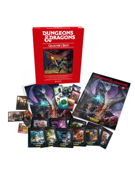 DUNGEONS & DRAGONS COLLECTOR`S QUEST LIMITED EDITION SCATOLA ROSSA - ALBUM CARTONATO + LITOGRAFIA + 10 BUSTINE