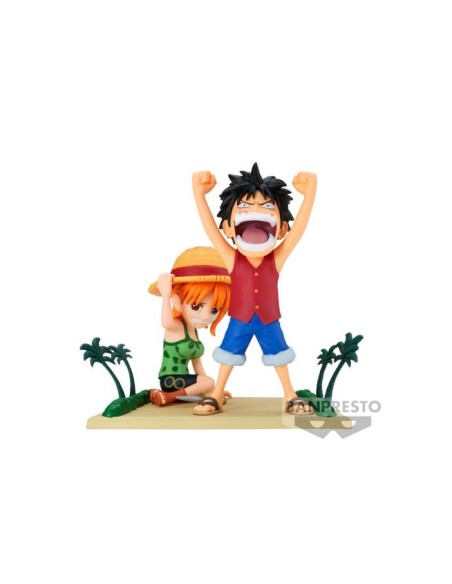 ONE PIECE WCF LOG STORIES LUFFY & NAMI FIGURE