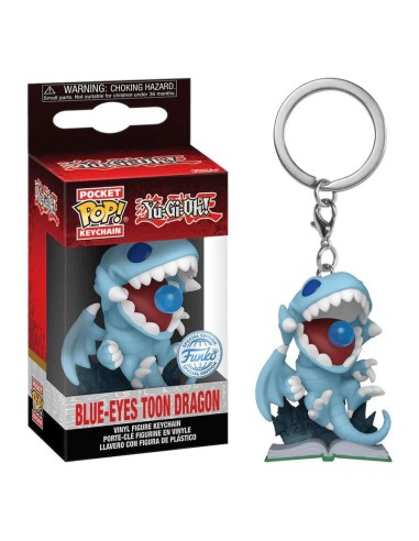 YU-GI-OH!- BLUE-EYES TOON DRAGON (ATTACK) - POCKET POP KEYCHAIN