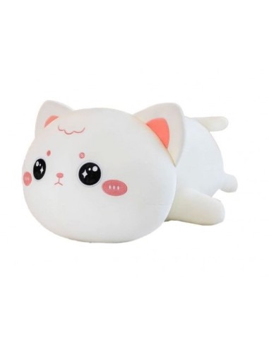GATTI BIANCO CHIBI SDRAIATO PELOUCHE 40 CM