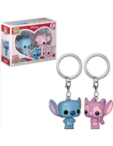 STITCH & ANGEL 2 PACK - POCKET POP KEYCHAIN
