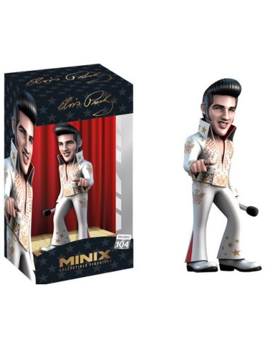 ELVIS PRESLEY - MINIX COLLECTIBLE FIGURINES - ELVIS PRESLEY (WHITE) - STATUA 18CM