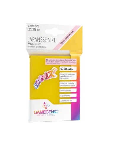 60 JAPANESE SIZE PRIME SLEEVES - YELLOW