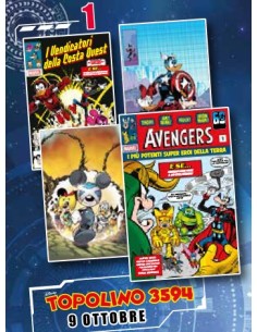 TOPOLINO 3594 + LITOGRAFIE MARVEL